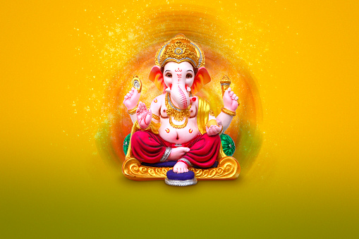 Lord Ganesha , Ganesha Festival , Lord Ganesha on colorful Background